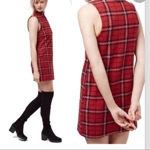Sz 4 Topshop red plaid dress